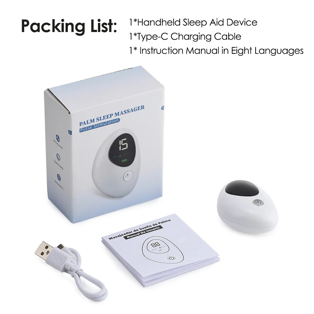 Smart Sleep Instrument — Handheld Pulse Stimulation Device for Relaxation & Sleep Support (Rechargeable, Unisex)