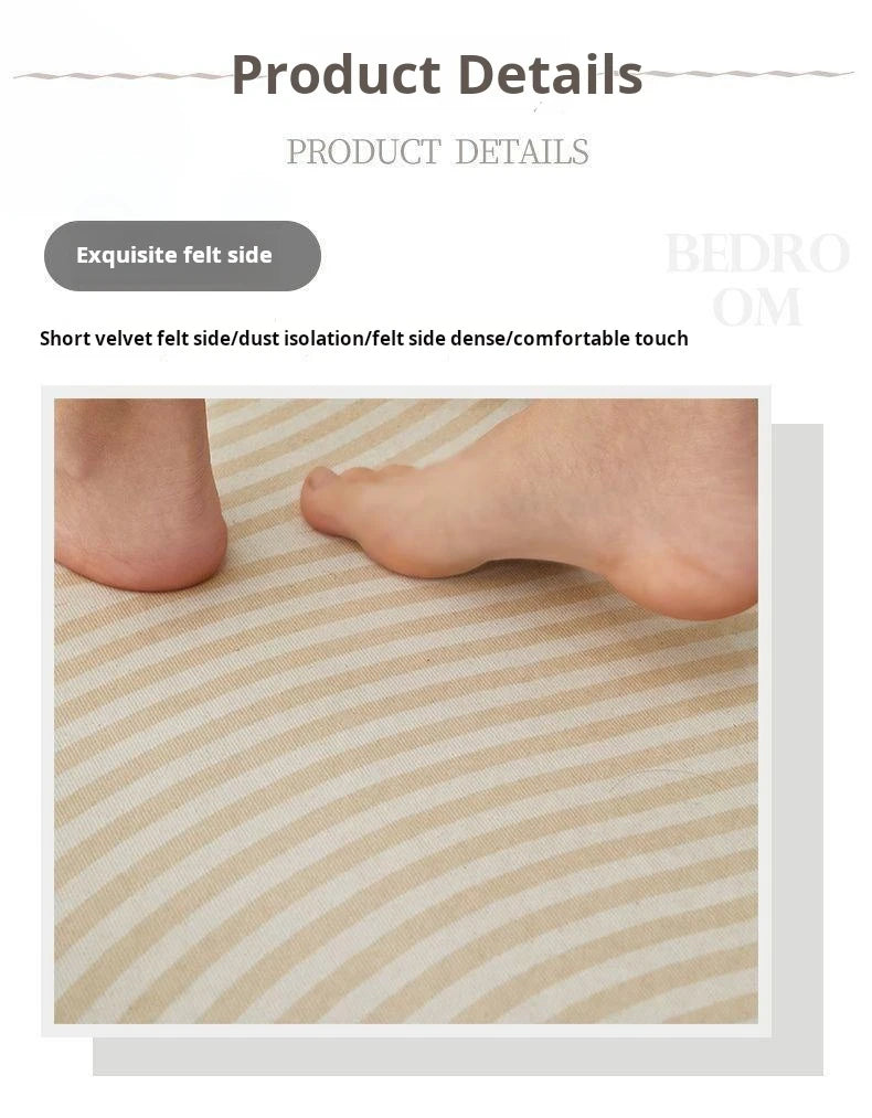 VIKAMA Cream Wind Area Rug — Stain-Resistant, Non-Slip, Washable Home Carpet