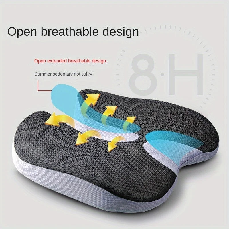 Orthopedic Memory Foam Seat Cushion — Non-Slip Ergonomic Support for Tailbone, Sciatica, and Back Pain Relief (Prostate Comfort & Car/Office Use)