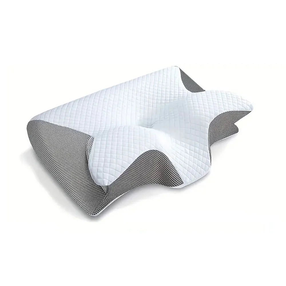 Memory Foam Cervical Pillow — 2-in-1 Ergonomic Contour Neck Support for Pain Relief & Deep Sleep Alignment (ZT02 Model)
