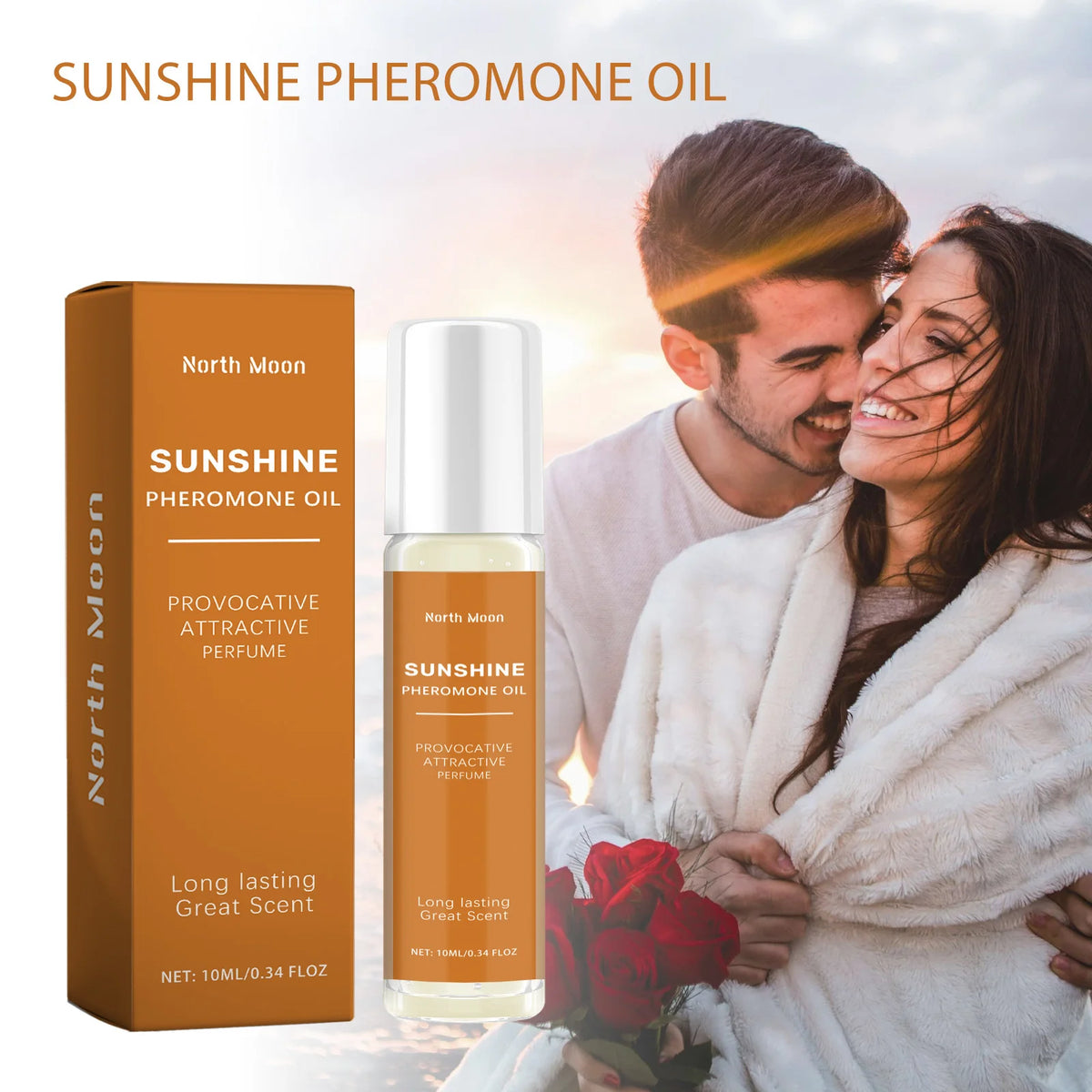 North Moon Grapefruit Essential Oil Perfume — Fresh Fruity Roll-On Fragrance for Everyday Aromatic Care (10ml, Unisex)