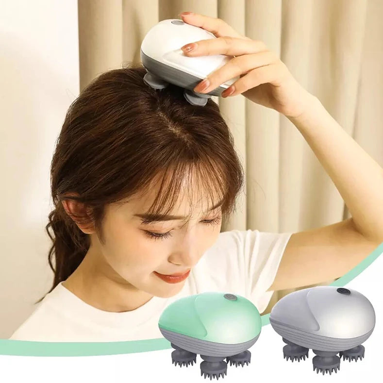 Electric Scalp & Body Massager — Handheld Relaxation Tool for Stress Relief & Everyday Comfort (Compact, Unisex)