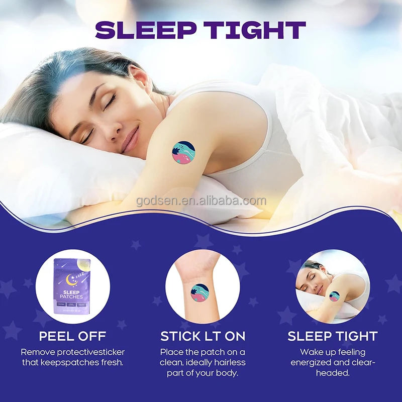 Sleep Support Patches with Melatonin — Transdermal Nighttime Relaxation Aid (30 Patches, Unisex)
