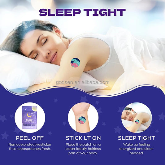 Sleep Support Patches with Melatonin — Transdermal Nighttime Relaxation Aid (30 Patches, Unisex)