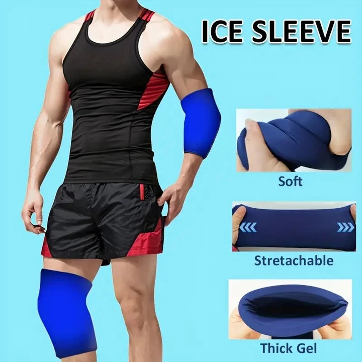1pc Gel Ice Sleeve - Multipurpose Hot & Cold Wrap for Elbow, Knee, Ankle, Hand