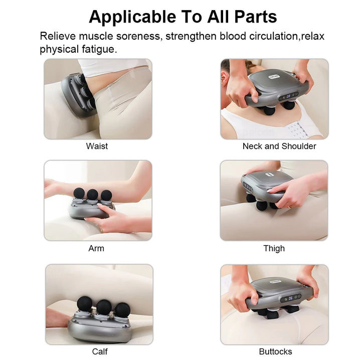 High-Frequency Fascia Massage Gun – 6 Heads