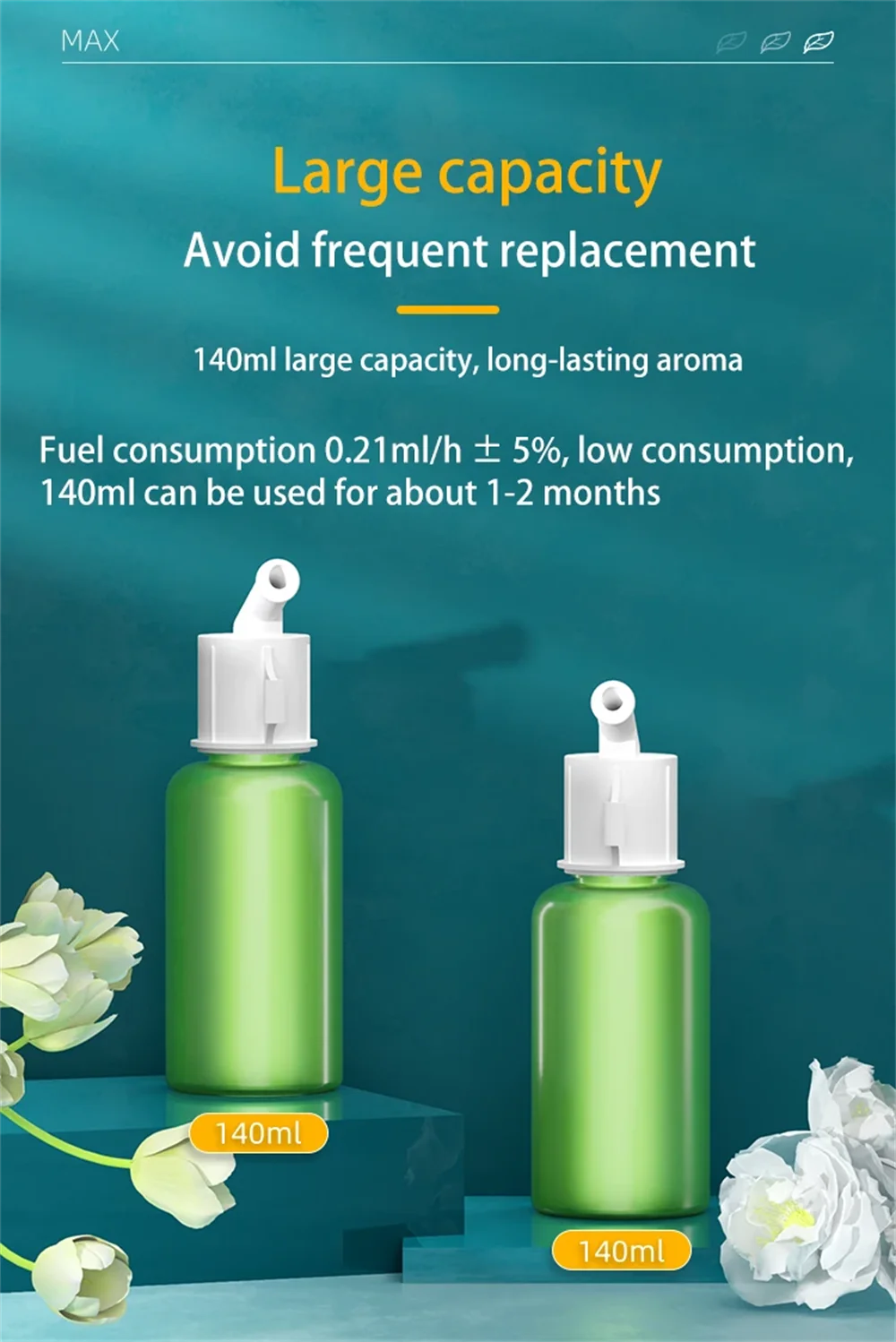 L SCENT TUNNEL Wall-Mounted Aroma Diffuser — 200 m³ Coverage Essential Oil Machine with Bluetooth APP Control for Home, Spa & Hotel Fragrance (140 ml)