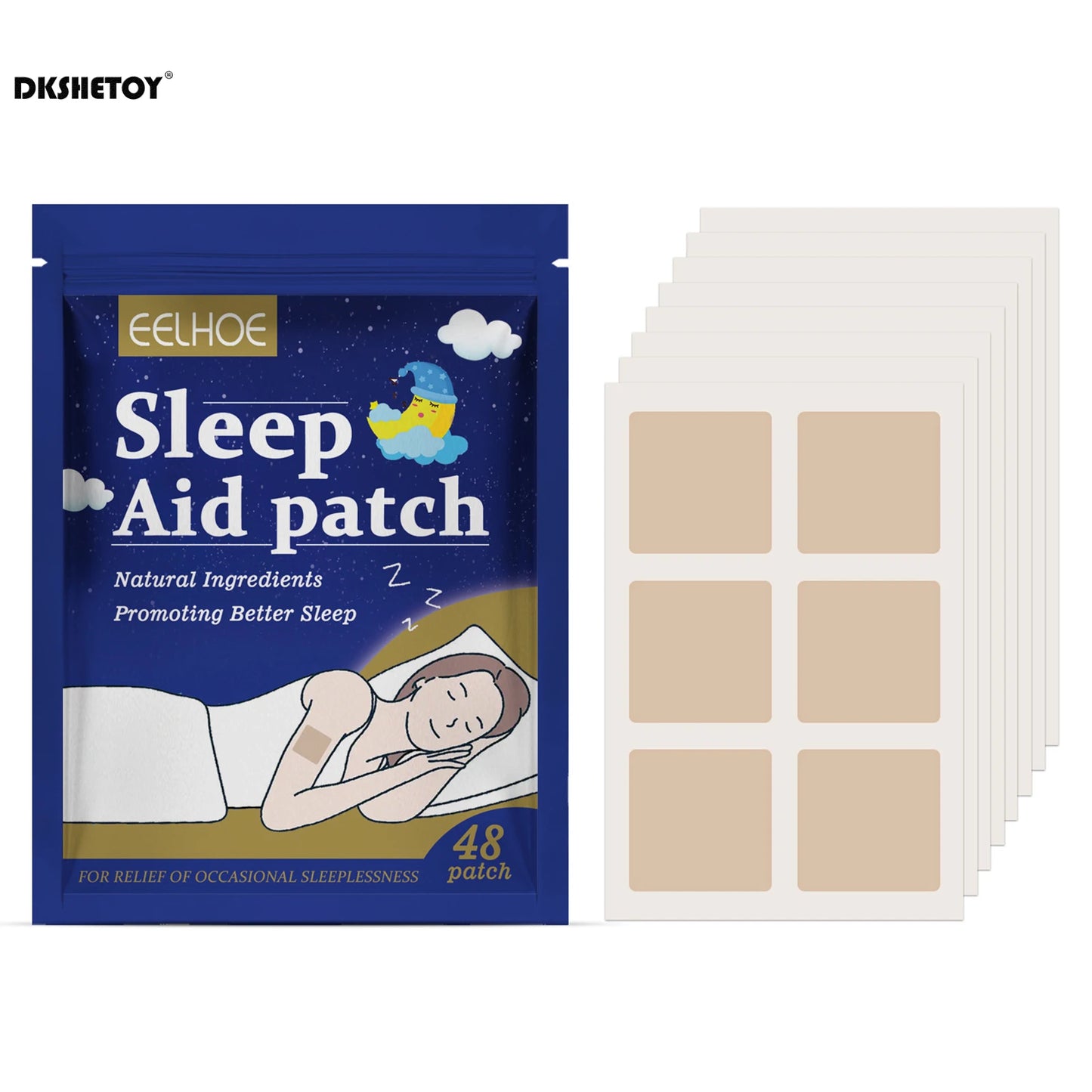 Natural Sleep Support Patches — Herbal Relaxation Patches for Calm Nights & Restful Sleep (48 / 96 Pcs, Unisex)
