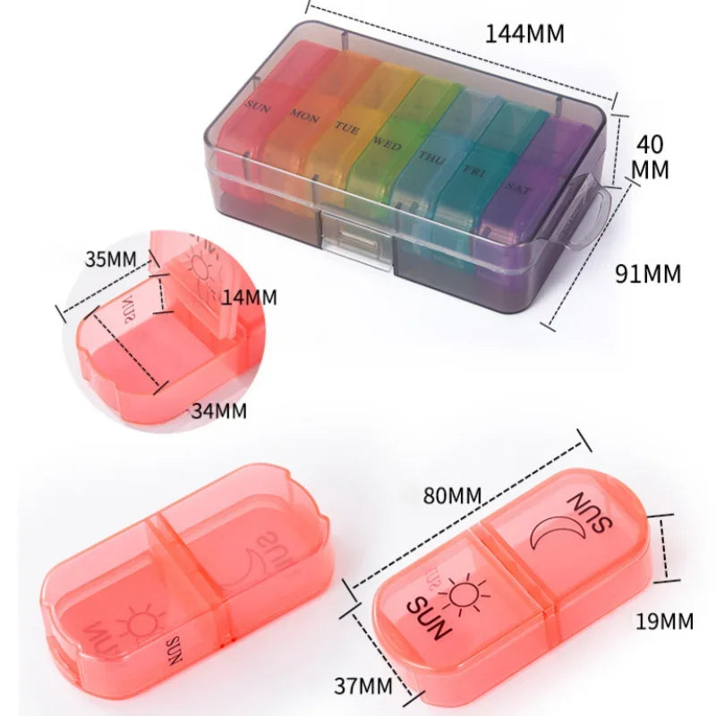 1PC Weekly Pill Case – 7-Day Portable Pill Organizer
