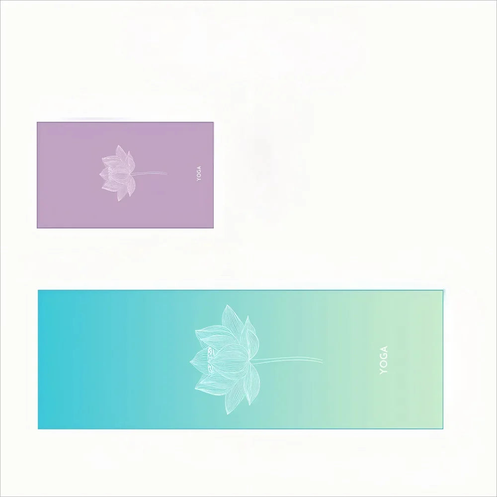 Portable Yoga Towel — Professional Anti-Slip Sweat-Absorbent Travel Mat Towel for Fitness, Pilates & Meditation (Compact Multi-Functional Design)