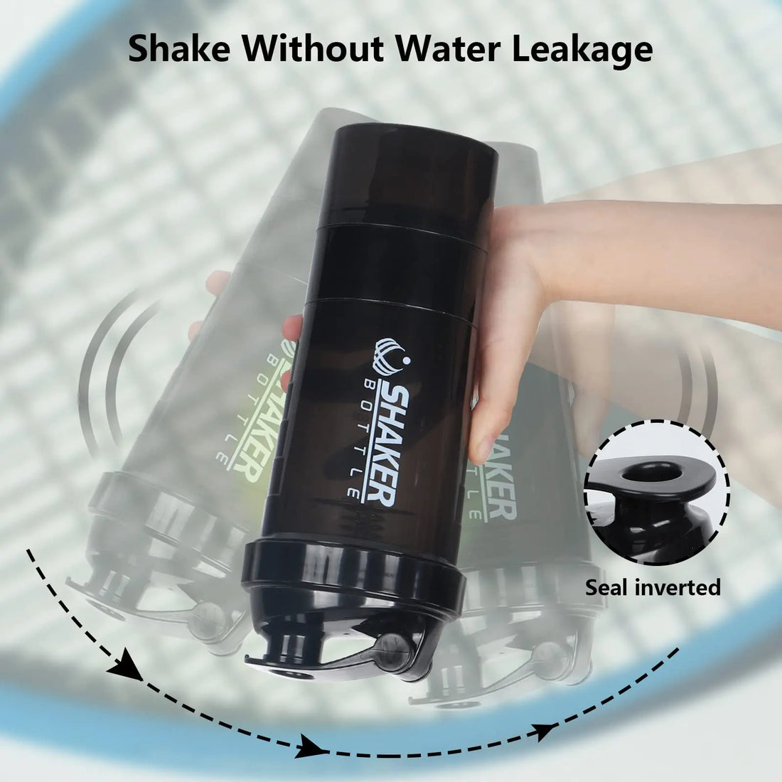 Protein Shaker Bottle 3-Layer Leak Proof
