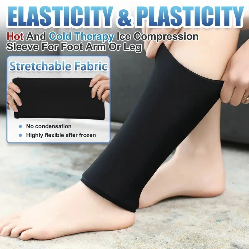 1pc Gel Ice Sleeve - Multipurpose Hot & Cold Wrap for Elbow, Knee, Ankle, Hand