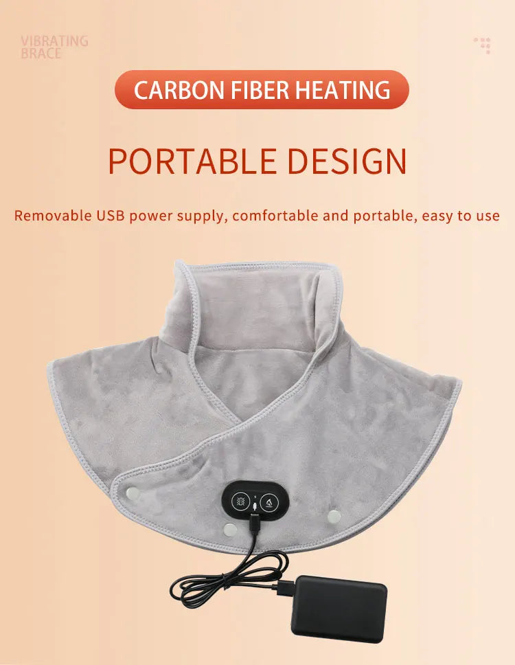 USB Heated Neck & Shoulder Massager Wrap