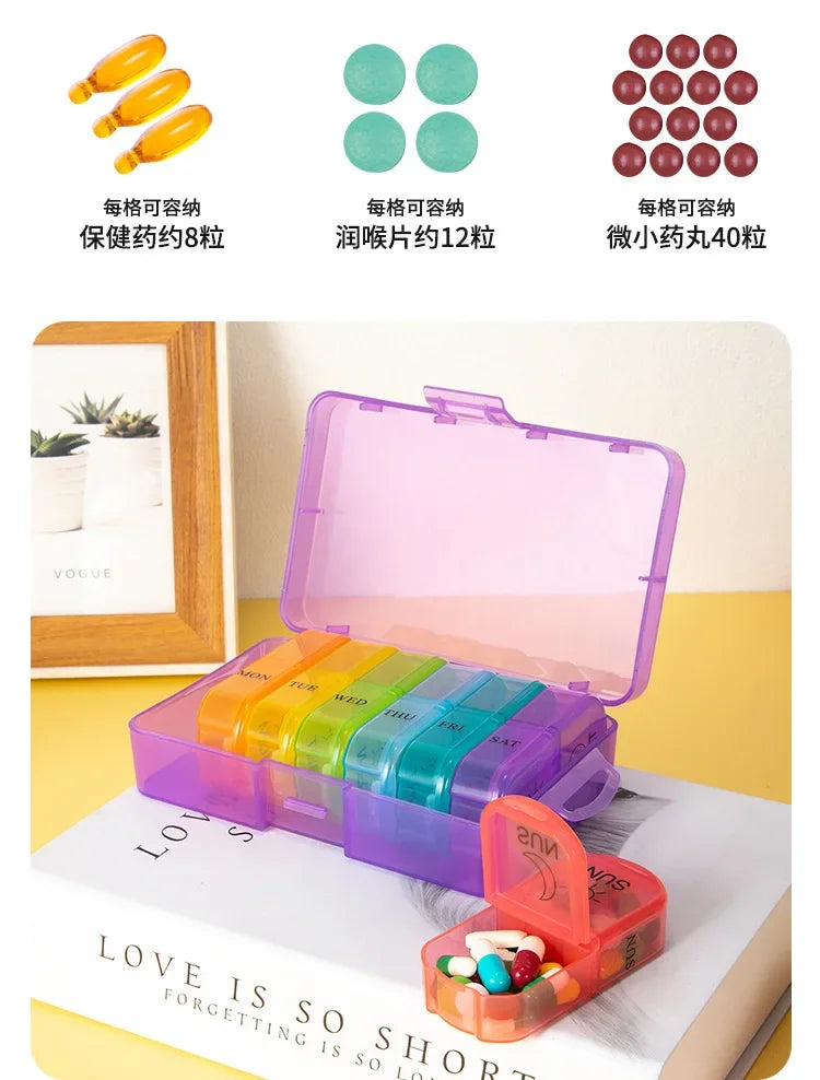 1PC Weekly Pill Case – 7-Day Portable Pill Organizer