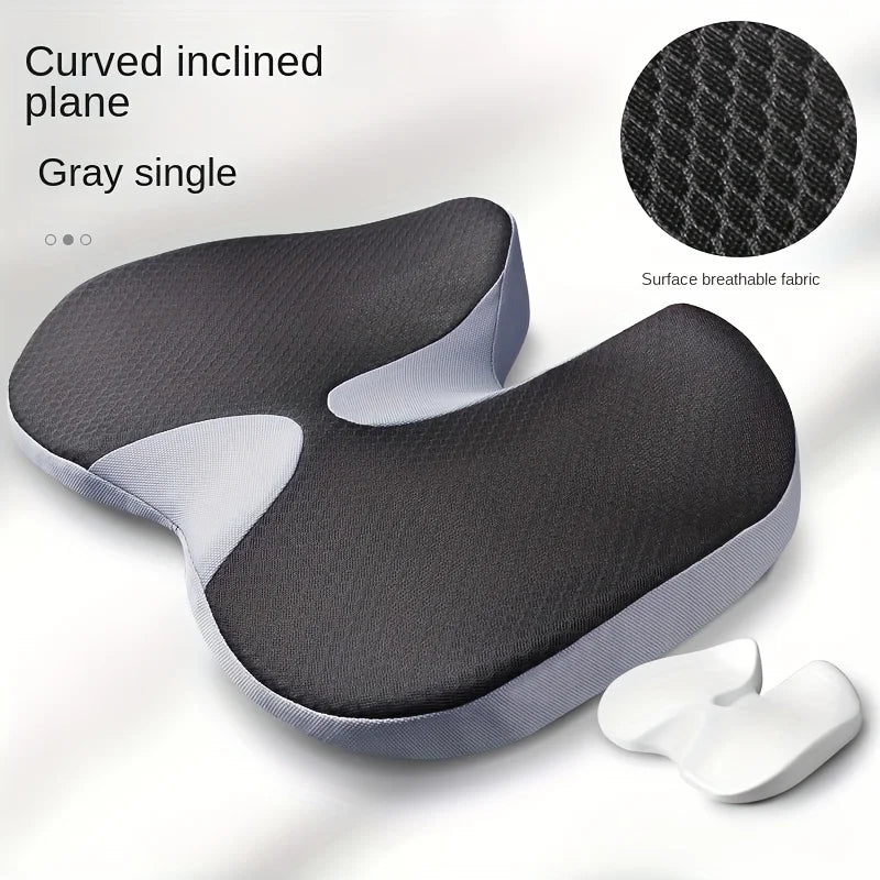 Orthopedic Memory Foam Seat Cushion — Non-Slip Ergonomic Support for Tailbone, Sciatica, and Back Pain Relief (Prostate Comfort & Car/Office Use)