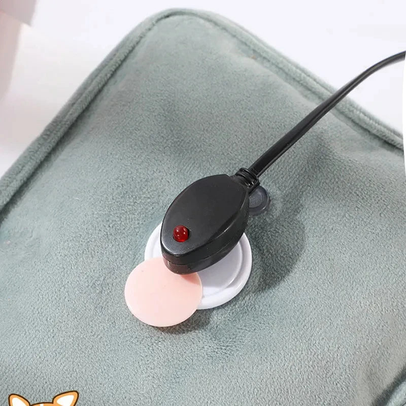Electric Plush Hot Water Bag with EU Plug