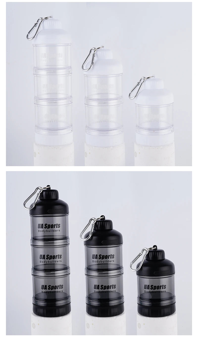 Portable Protein Powder Funnel & Capsule Storage Cup