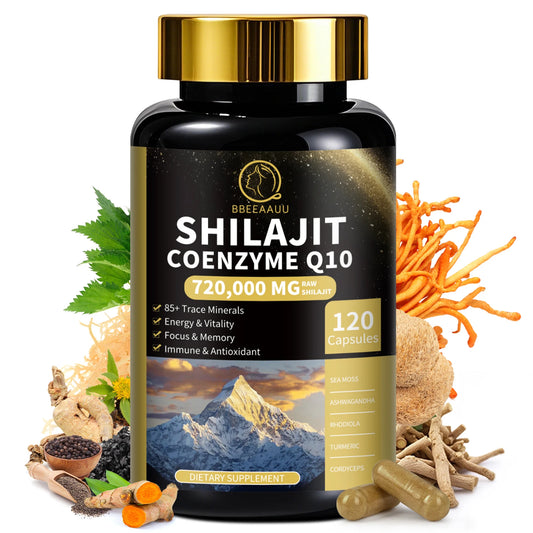 BEWORTHS Pure Ginseng Shilajit Capsules — Potent Herbal Nutrition with Trace Minerals & Fulvic Acid for Strength, Energy & Vitality (60 / 120 Capsules)