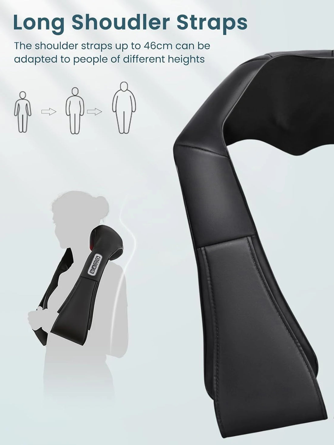 Shiatsu Heated Neck & Shoulder Massager Pillow