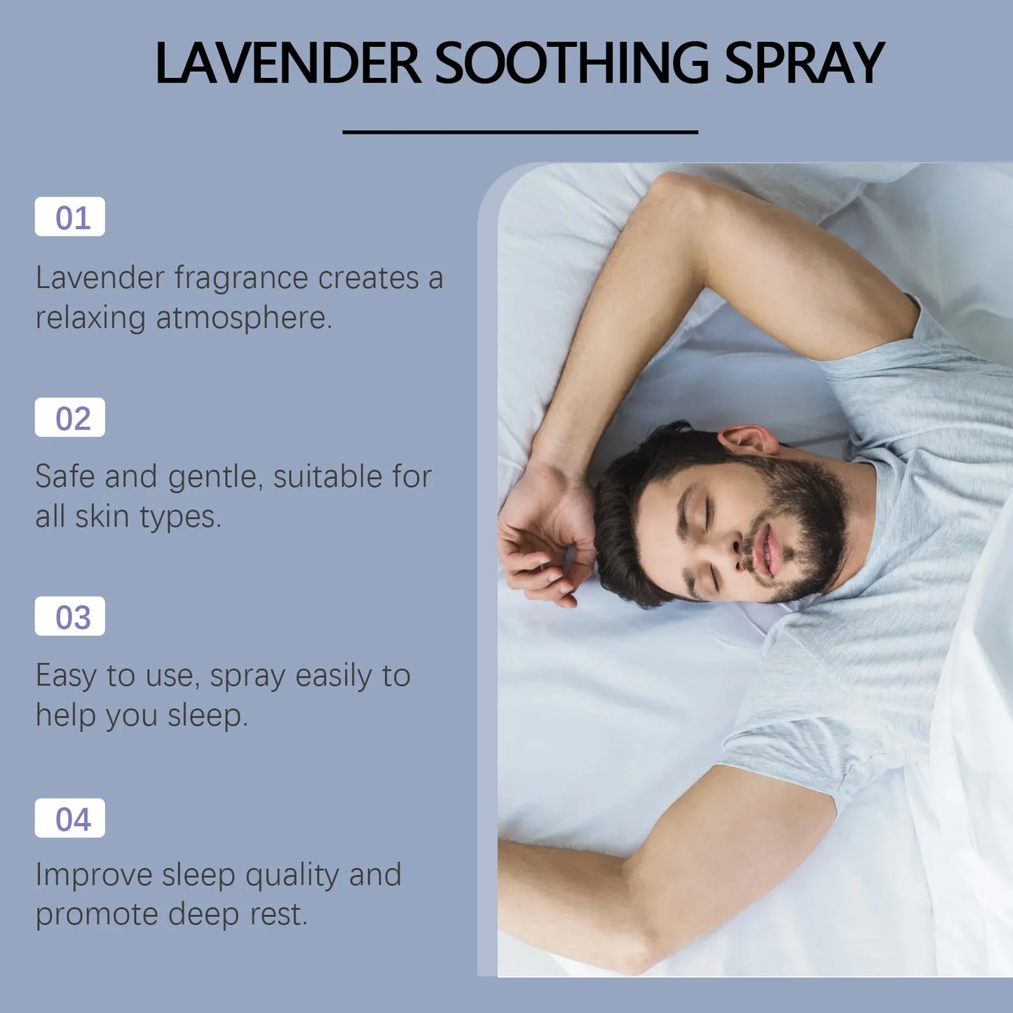 Lavender Sleep Support Spray — Nighttime Aromatic Care for Tranquility & Deep Sleep Quality (Unisex)