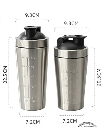 Stainless Steel Double-Layer Sports Shaker Bottle