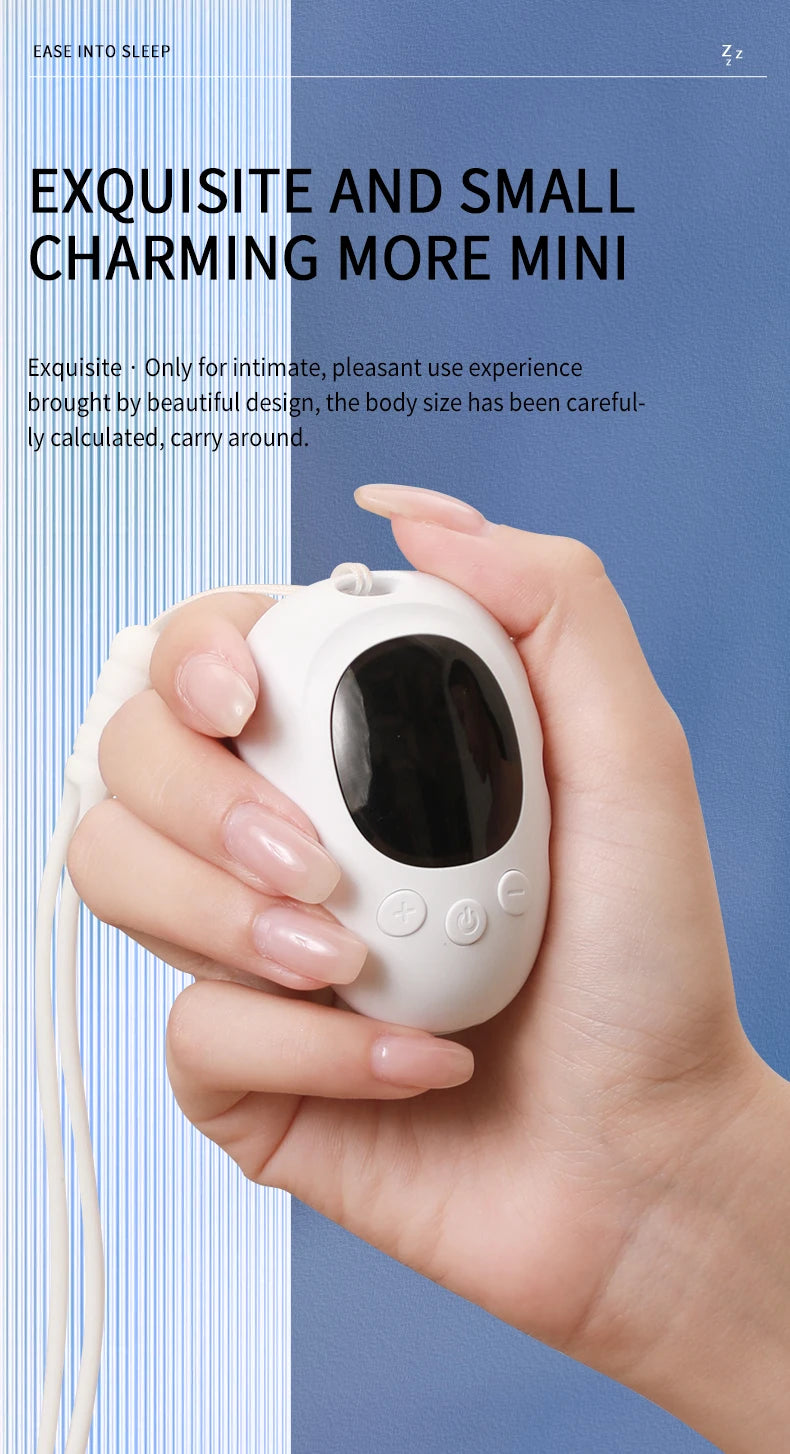 Handheld CES Microcurrent Sleep Aid — EMS Pulse Relaxation Device for Calm & Stress Relief (Rechargeable, Unisex)