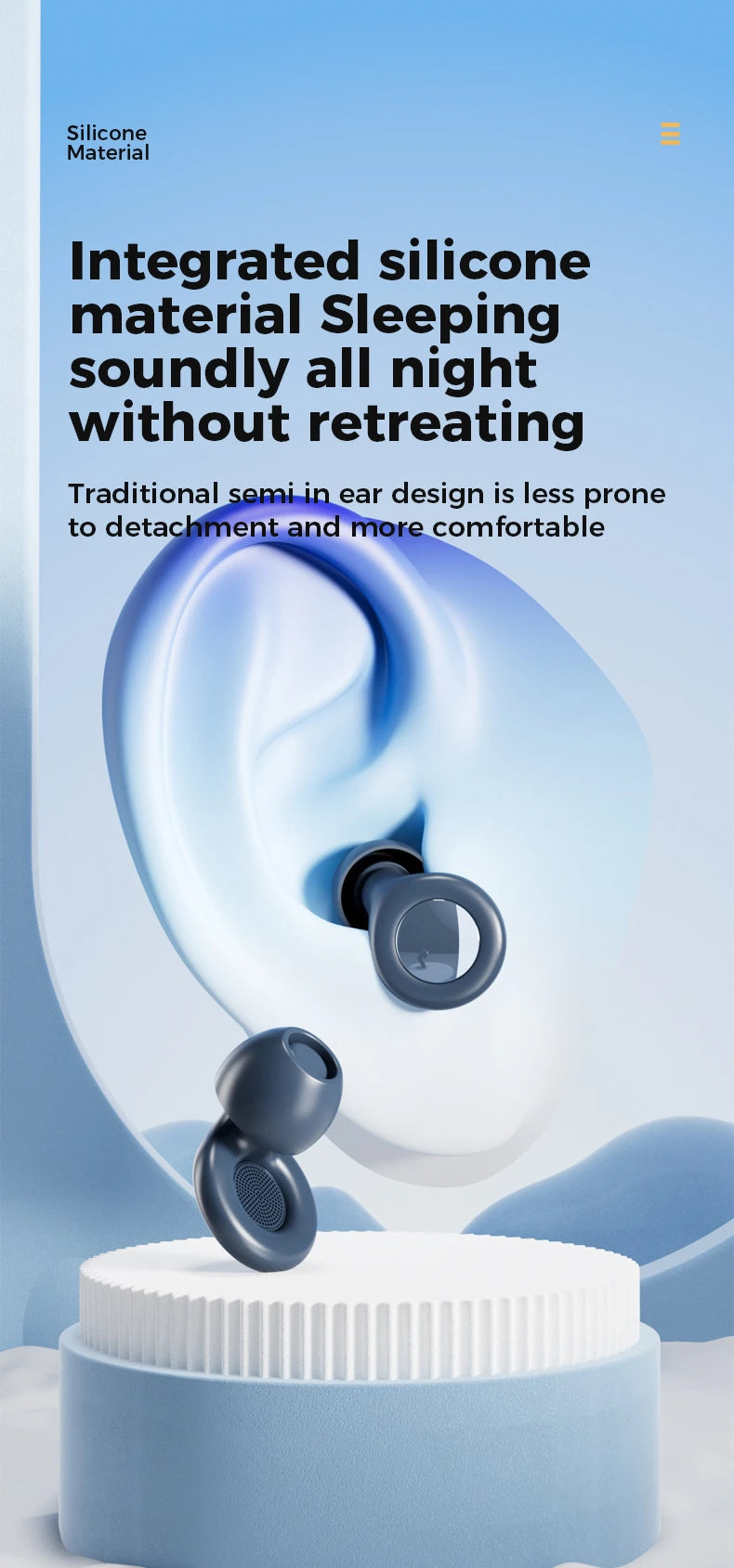 Quiet Reusable Ear Plugs — Super Soft Noise Reduction for Sleep, Travel & Focus (Unisex)