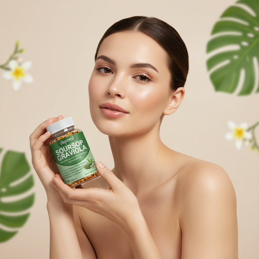 Premium Organic Soursop (Graviola) Capsules — 120 Total, Mood & Stress Support (US Origin, Herbal Leaves)