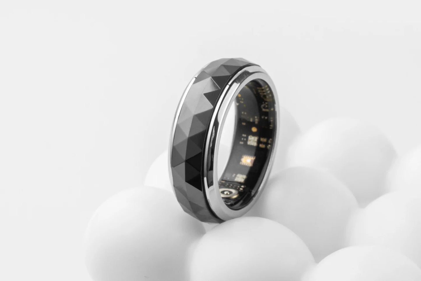 COLMI R11 Smart Ring — Wellness Tracker & Fidget Spinner Ring with Sleep Monitor, Stress Tracking & Charging Case (5ATM Waterproof)