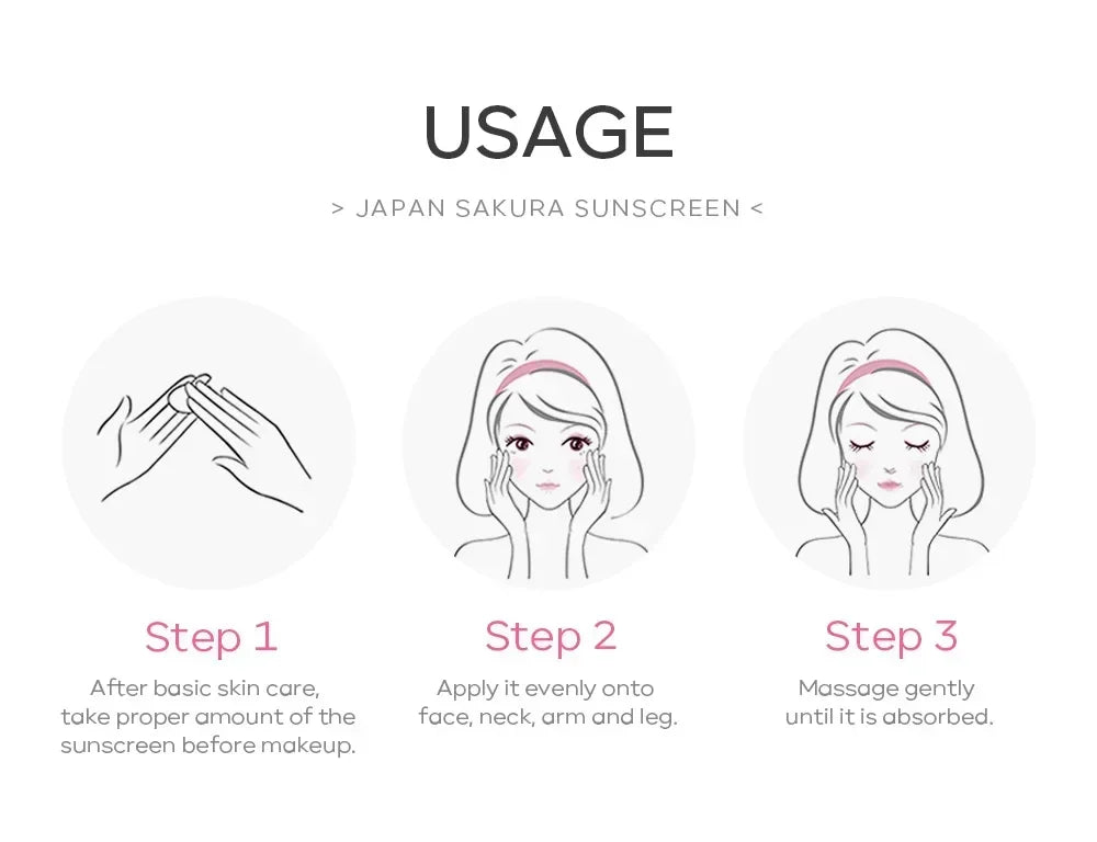 Laikou Sakura Whitening Cream — SPF 50 Sunscreen & Moisturizing Facial Protector (30 g)