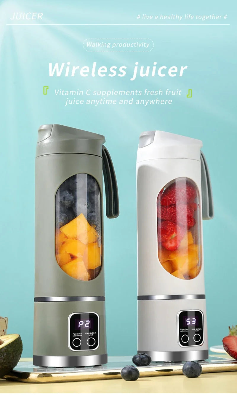 2025 Mini Electric Ice Crusher & Juicer 450ML with Digital Display