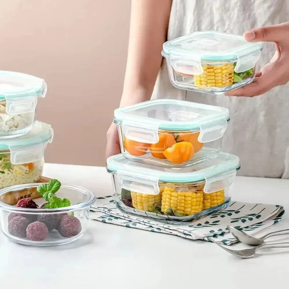 Glass Meal Prep Lunch Box — Airtight, BPA-Free, Oven & Microwave Safe