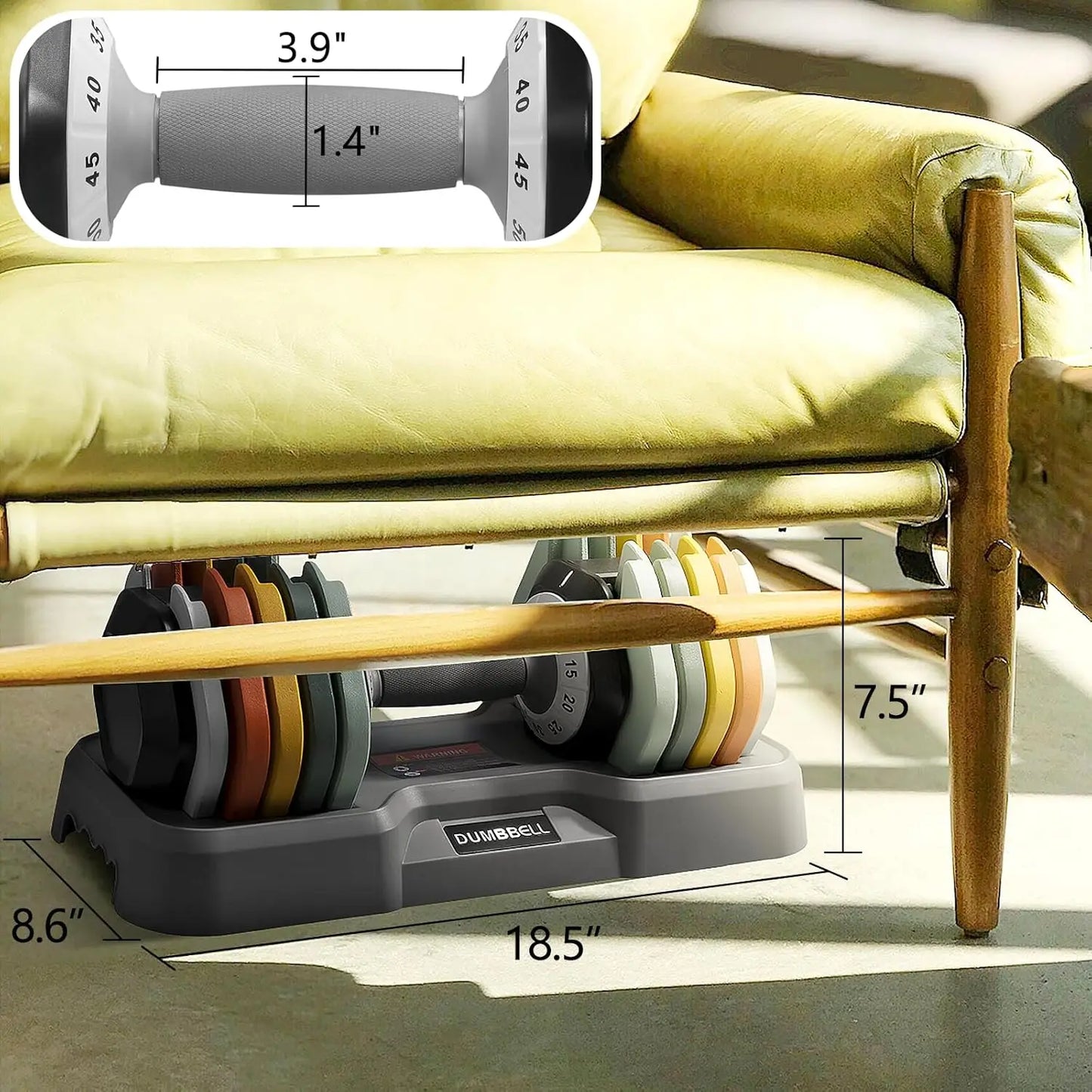 Adjustable 25/55 lbs Dumbbell Set – Fast Turn Handle