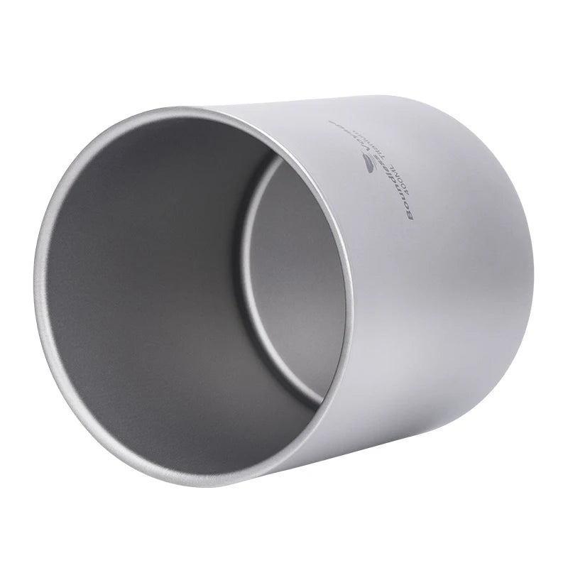 Boundless Voyage Titanium Mug — Double-Walled Anti-Scalding Stackable Cup for Outdoor Camping, Tea & Coffee (400 ml)