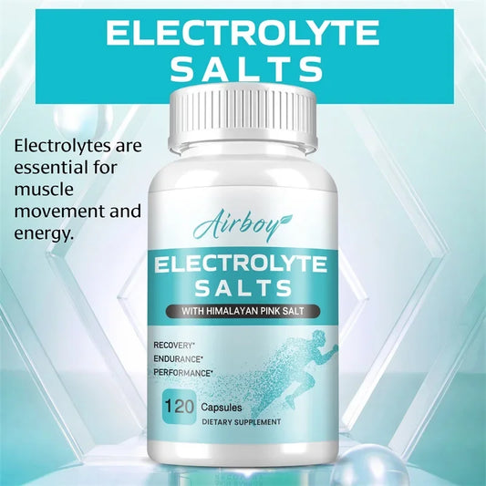 Electrolyte Salts Capsules — Muscle Recovery, Hydration & Cramp Support (Unisex, US-Made)