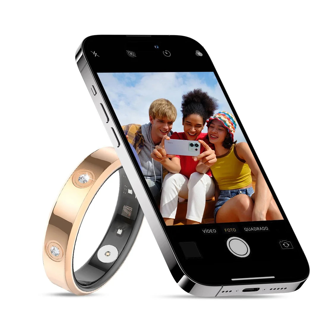 Smart Wellness Ring HR01 — Sleep, Heart Rate & Blood Oxygen Monitoring (Unisex, 3ATM Waterproof, Long Battery Life)