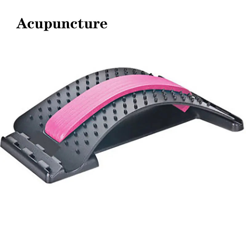 Adjustable Back & Spine Stretcher — Multi-Level Lumbar and Cervical Support Massager for Posture Alignment, Tension Relief & Fitness Recovery