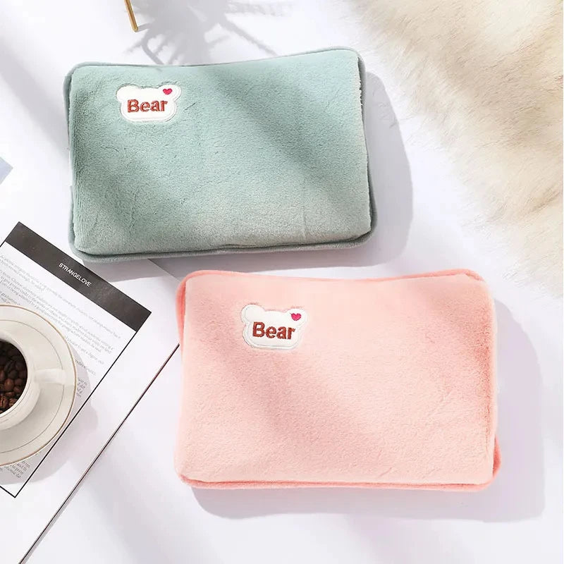 Electric Plush Hot Water Bag with EU Plug