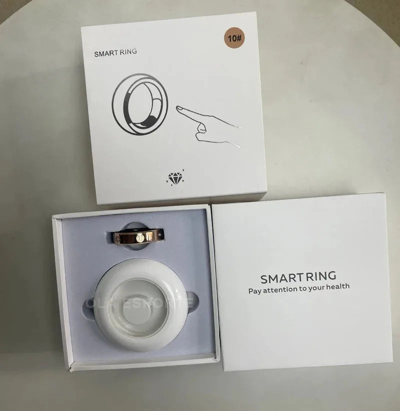 Fashion Smart Ring — Activity, Heart Rate & Sleep Wellness Tracker (5ATM Waterproof, Unisex, Android & iOS)