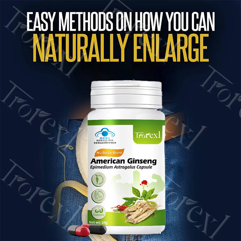 Men’s Vitality & Endurance Capsules — Herbal Support with Ginseng, Epimedium & Astragalus (Adult Use)