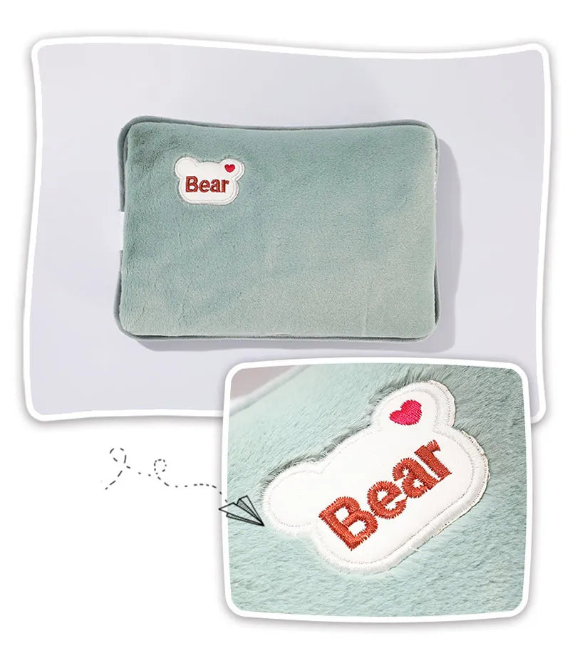 Electric Plush Hot Water Bag with EU Plug