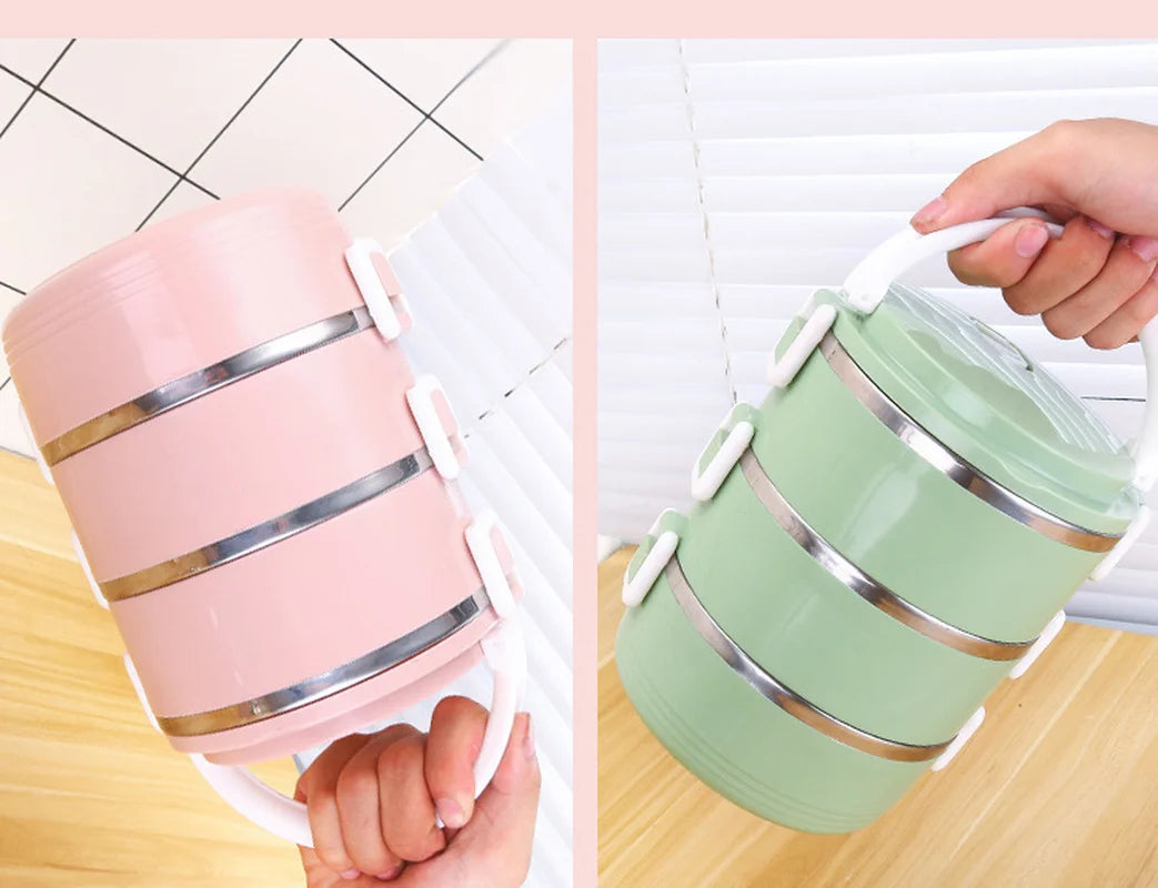 Portable Multi-layer Stainless Steel Lunch Box