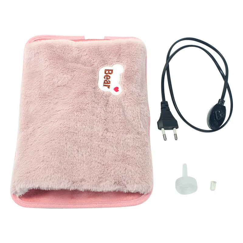 Electric Plush Hot Water Bag with EU Plug