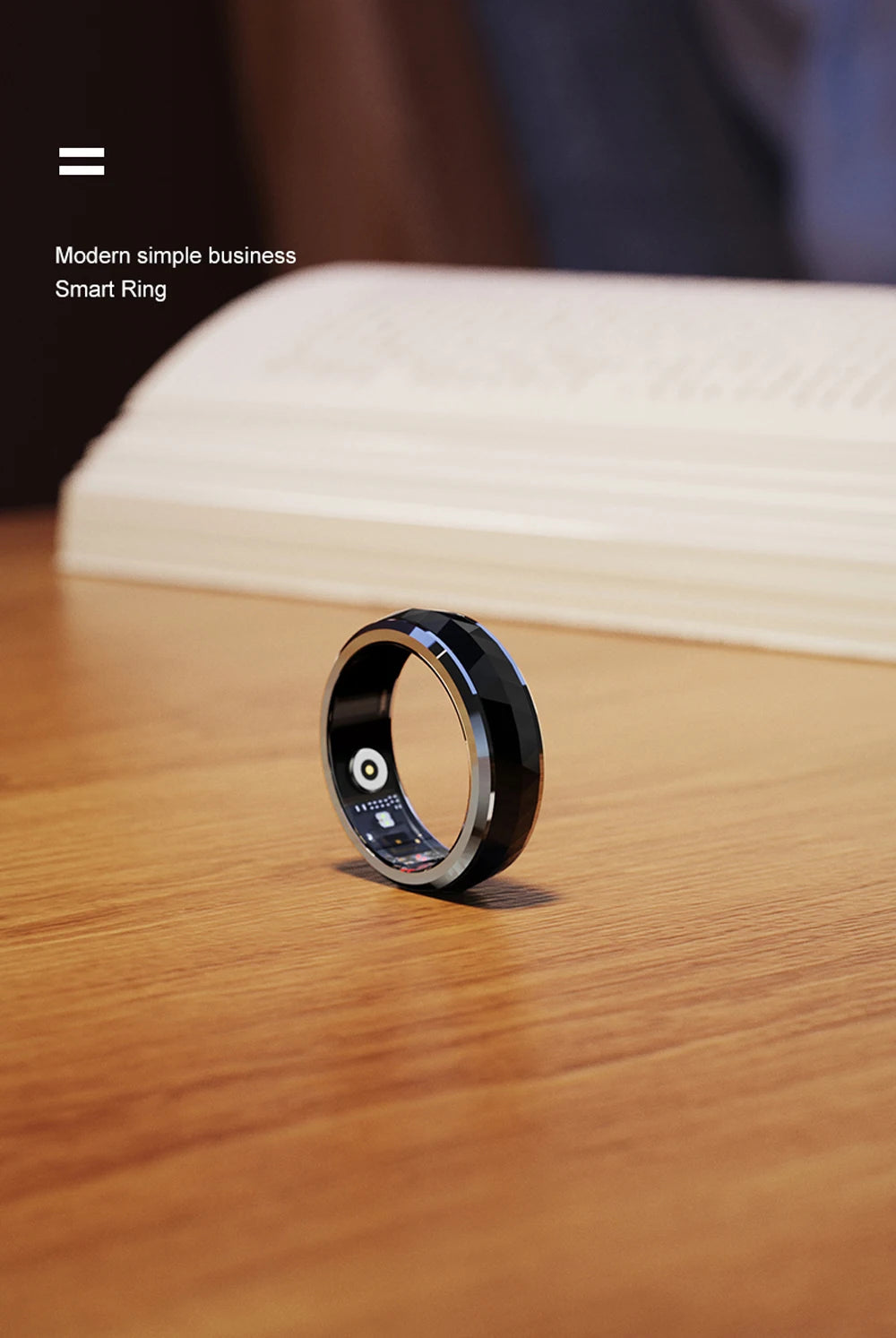 COLMI R11 Smart Ring — Wellness Tracker & Fidget Spinner Ring with Sleep Monitor, Stress Tracking & Charging Case (5ATM Waterproof)