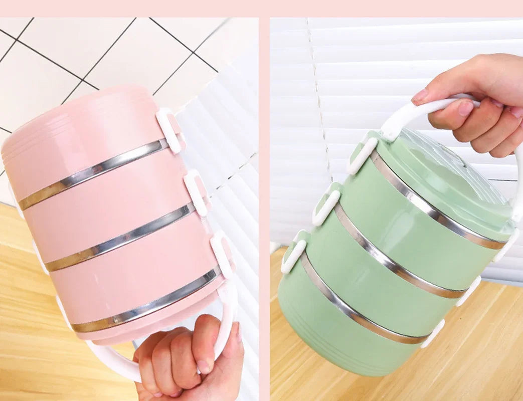 Portable Multi-layer Stainless Steel Lunch Box