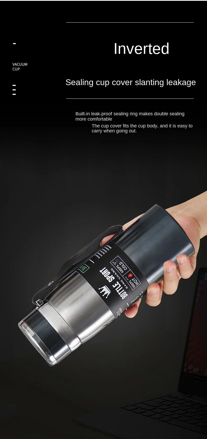 1L Stainless Steel Thermal Water Bottle