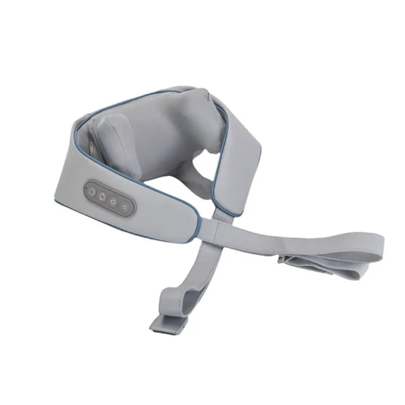 Rechargeable 5D Shiatsu Heated Neck & Shoulder Massager — Deep-Kneading Cordless Massage Shawl for Back, Waist, and Muscle Relaxation (Model LZH-001)