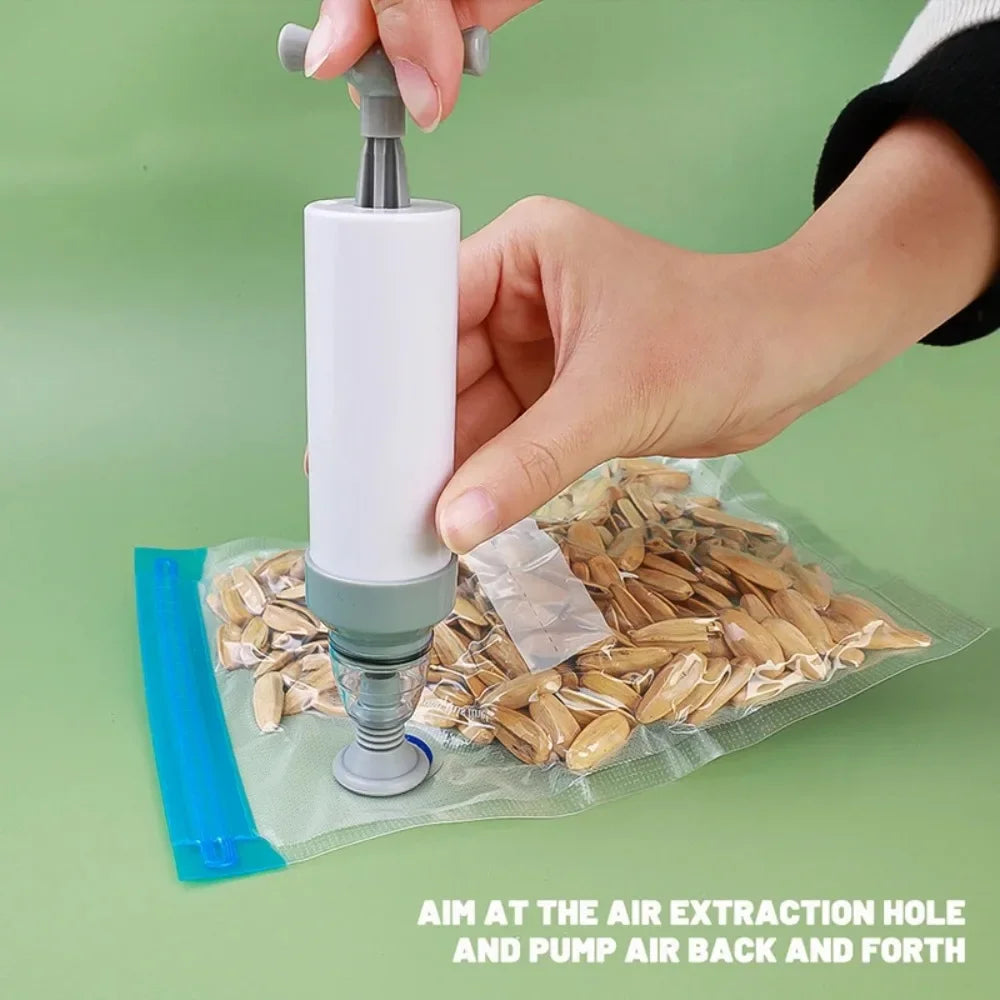 Reusable Vacuum Seal Food Bags with Air Valve Pump