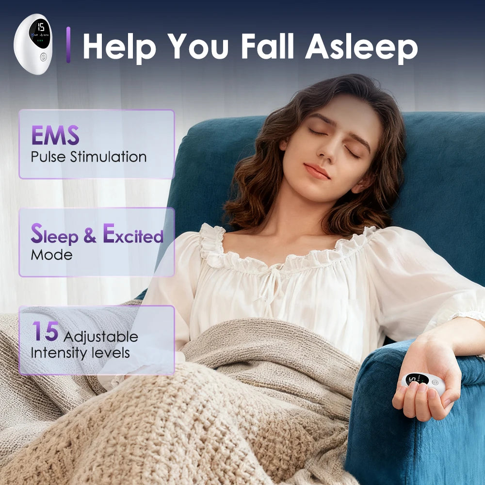 Smart Sleep Instrument — Handheld Pulse Stimulation Device for Relaxation & Sleep Support (Rechargeable, Unisex)