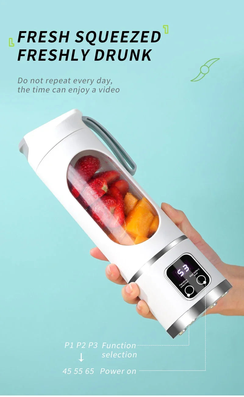 2025 Mini Electric Ice Crusher & Juicer 450ML with Digital Display